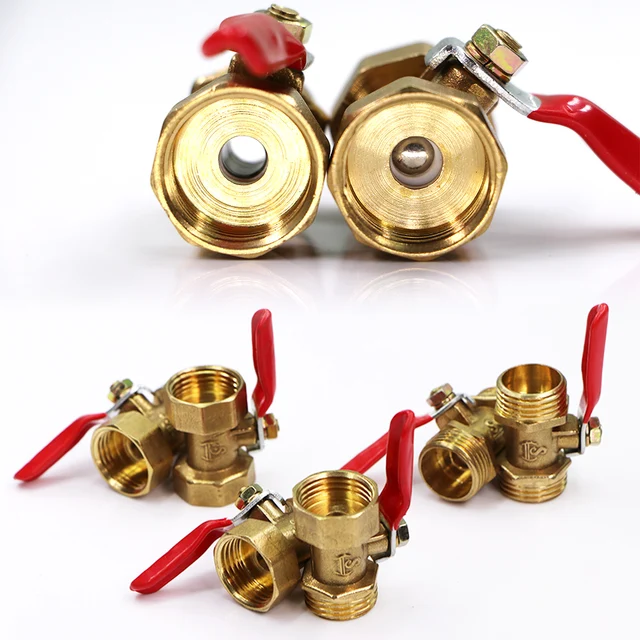 1Dcs 1/2 "Női X Férfi Szál Mini Sárgaréz Gömb Szelep Tömlő Adapter Gyors Csatlakozó Csatlakoztatása Javítás Az Öntözés Megállítja A Vizet - Image 5