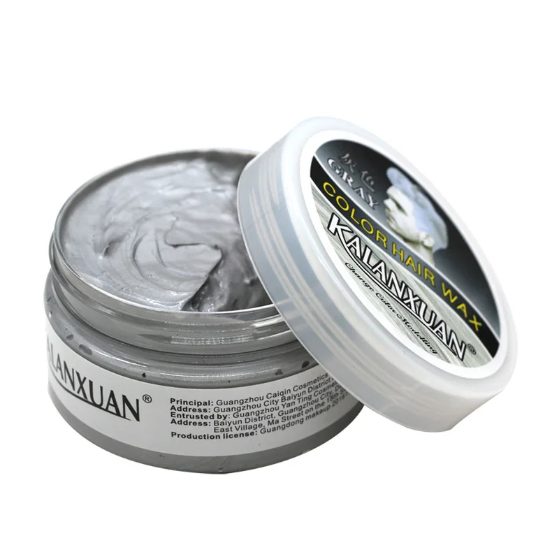 Hair Colors 9 Color  Wax Dye Temporary Molding Paste 8 Color Blue Burgundy Grandma Gray Green Hairs Dye Wax Mud Styling Pomade