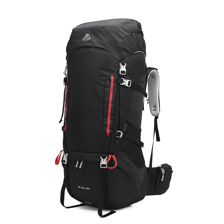 80L Travel Sports Hiking Bag Large Capacity Camping Backpack Bicycle Mochila Adjustable Molle Climbing Daypack with Rain Cover 2