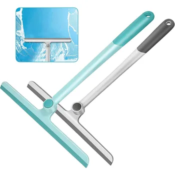 360 Degree Rotatable Shower Squeegee Glass Wiper Scraper Squeegee Cleaner With Silicone Holder Bathroom Mirror Scraper Cleaning 1