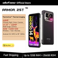 【World Premiere】Ulefone Armor 25T 4G Thermal Imaging Rugged Phone Android 14 33W 50MP+64MP NFC Waterproof Smartphone Global 1