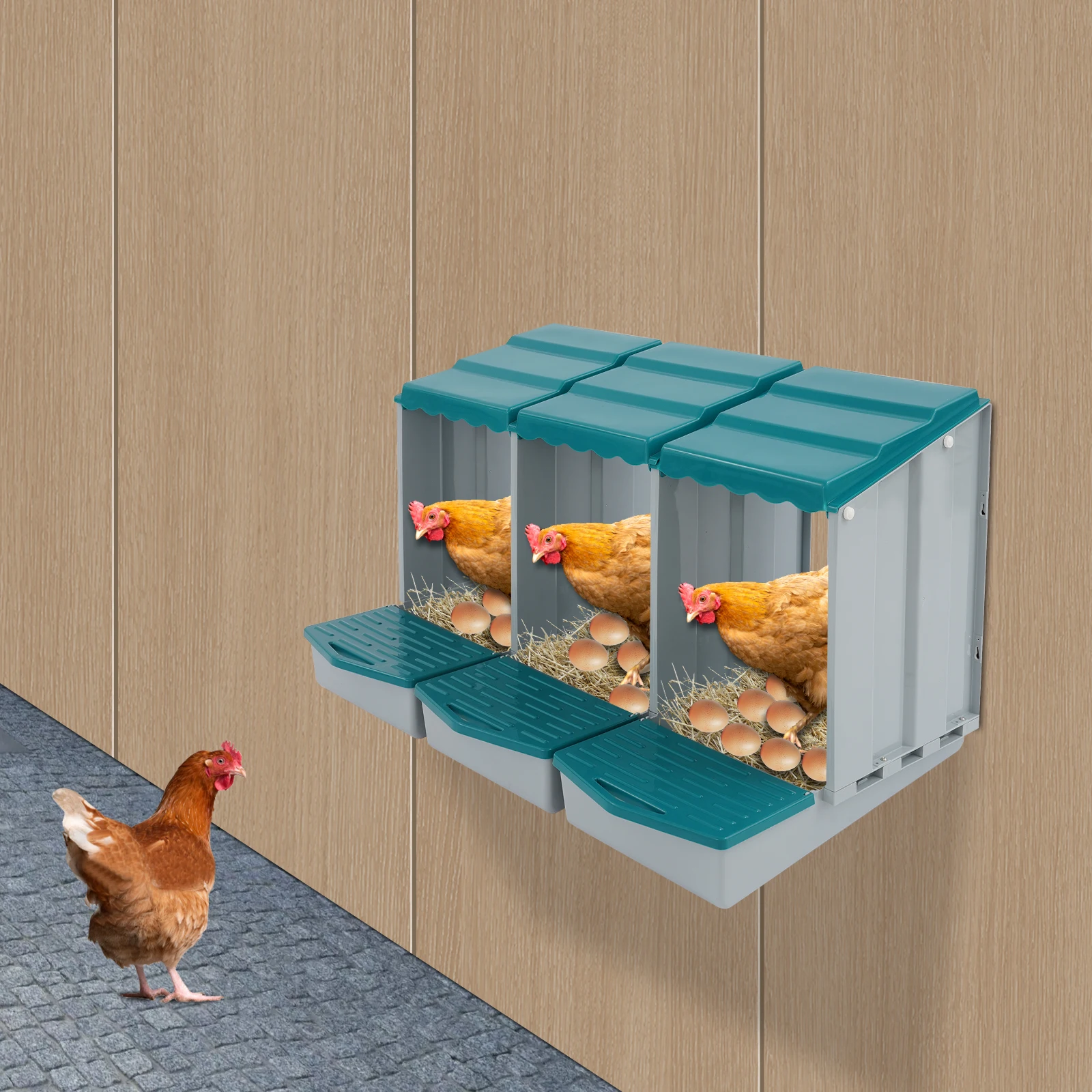3-Compartment Chicken Nesting Box 1