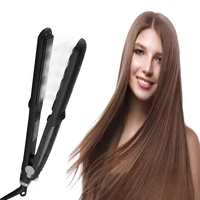 Women Flat Iron Salon Anti-scalding Hair Straightener Steam Ceramic Heating 2 in 1 Hair Curler ElectricHair Styler Tools 2