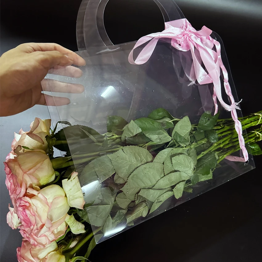 Caixa De Flor De PVC Transparente, Sacos