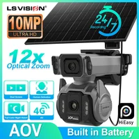 LS VISION AOV AI Tracking Outdoor Surveillance Camera 12X Optical Zoom Cctv Camera 4G Cloud SIM Dual Screen  24/7 Video Record 1