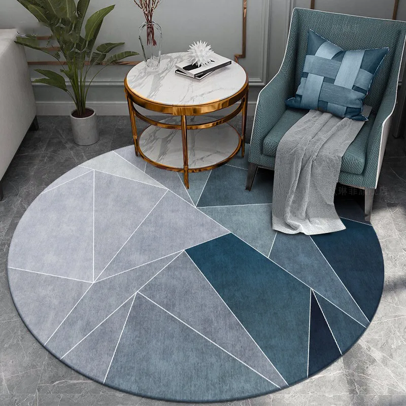 Bedroom round floor mat dirt resistant office computer gaming swivel chair rocking table study stool under study floor mat