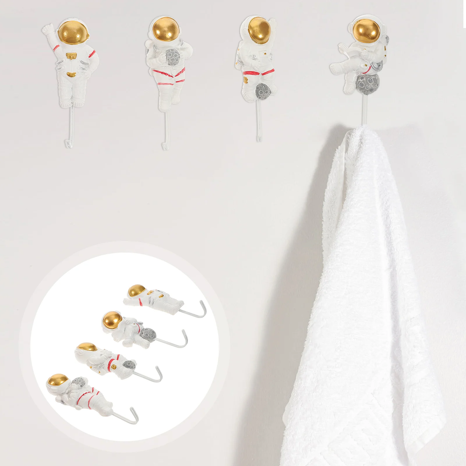 

Astronaut Wall Hanging Hook Umbrella Holder Coat Key Rack Sculpture Storage Hanger Towel Robe Bathroom Accessories