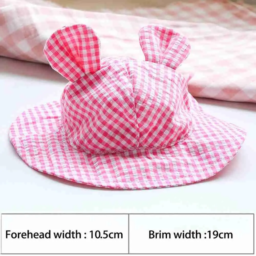 Dog Small Ear Plaid Shade Cute Hat Pet Dog Fashion Adjustable Cap Summer Comfortable Sun Protective Hat Pet Cap Supplies
