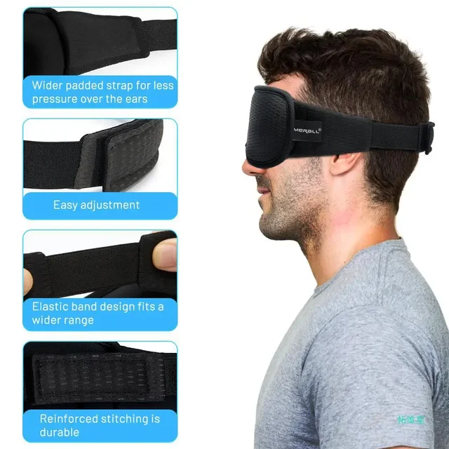 3D Sleeping Mask Block Out Light Sleep Mask For Eyes Soft Sleeping Aid Eye Mask for Travel Eyeshade Night Breathable Slaapmasker 5