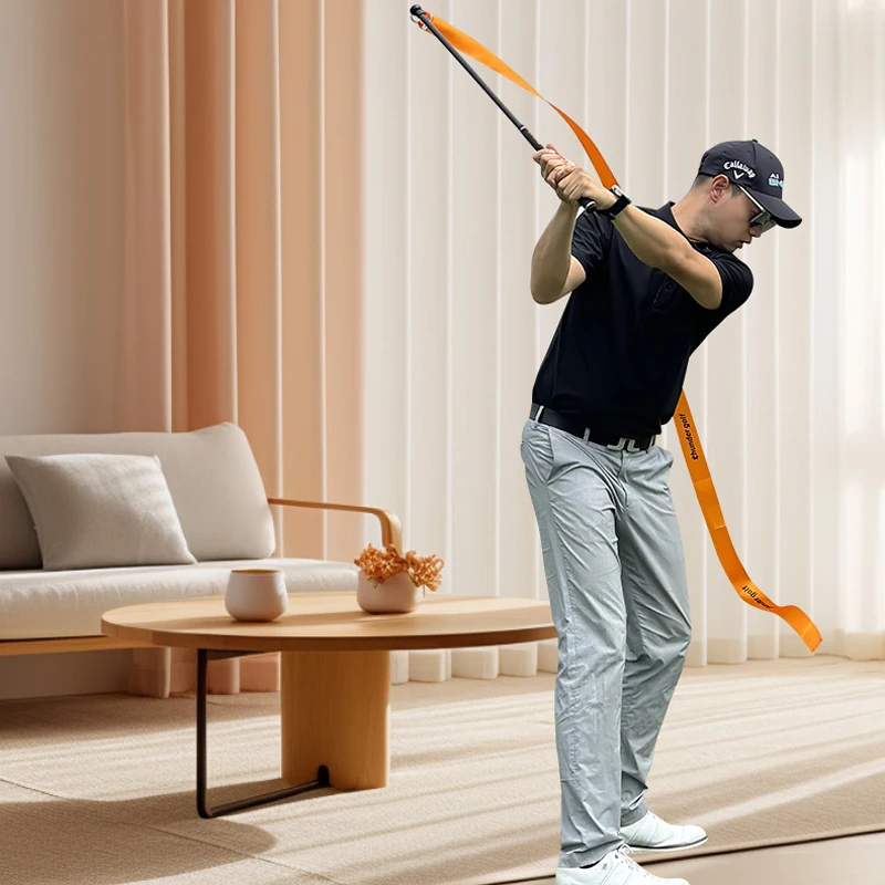 Golf PAN Ribbon Include Colorful Ribbon And Swing Bat Golf Swing Trainer Beginner Posture Correction Practise Aids Drop Shipping 4