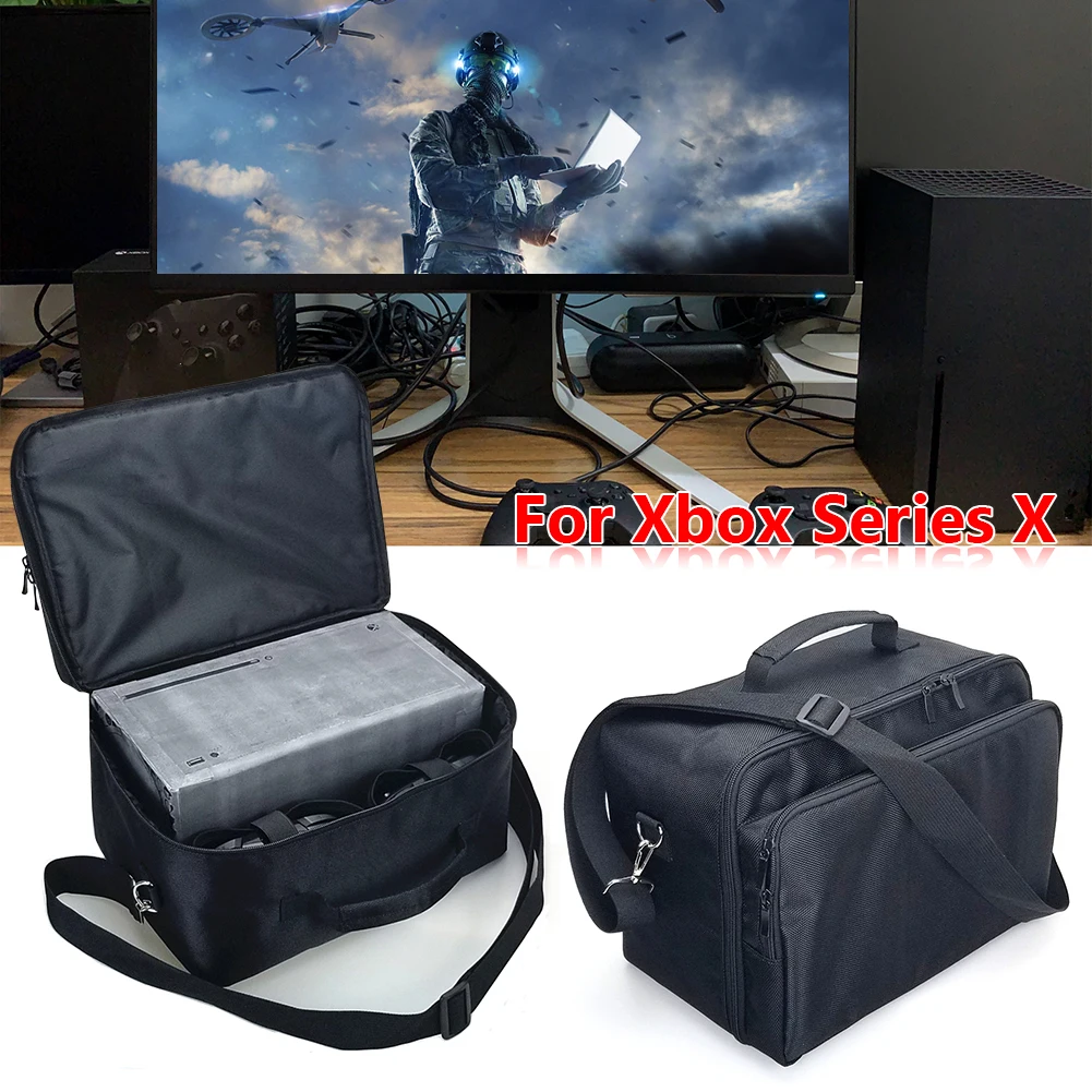For Xbox Series X/S Carrying Case Waterproof Protective Travel Bag Shockproof for Game Console Wireless Controller & Accessories