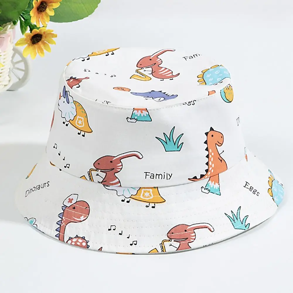 Summer Baby Hat Boy Girl Cotton UV Protection Sun Cap Children Panama Beach Kids Bucket Hat Cute Cartoon Infant Cap