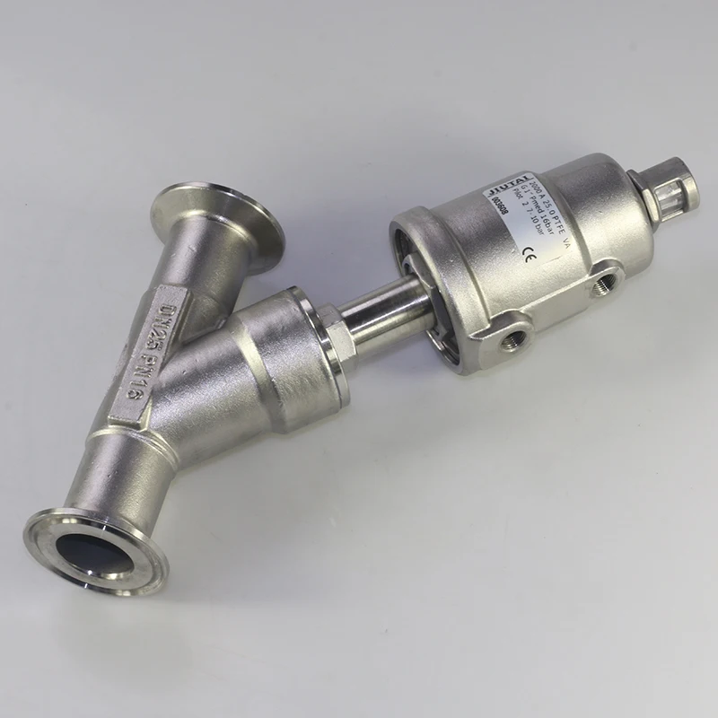 Stainless steel valve Clamp quick mounting connection DN15-DN80 Pneumatic control Angle seat valve