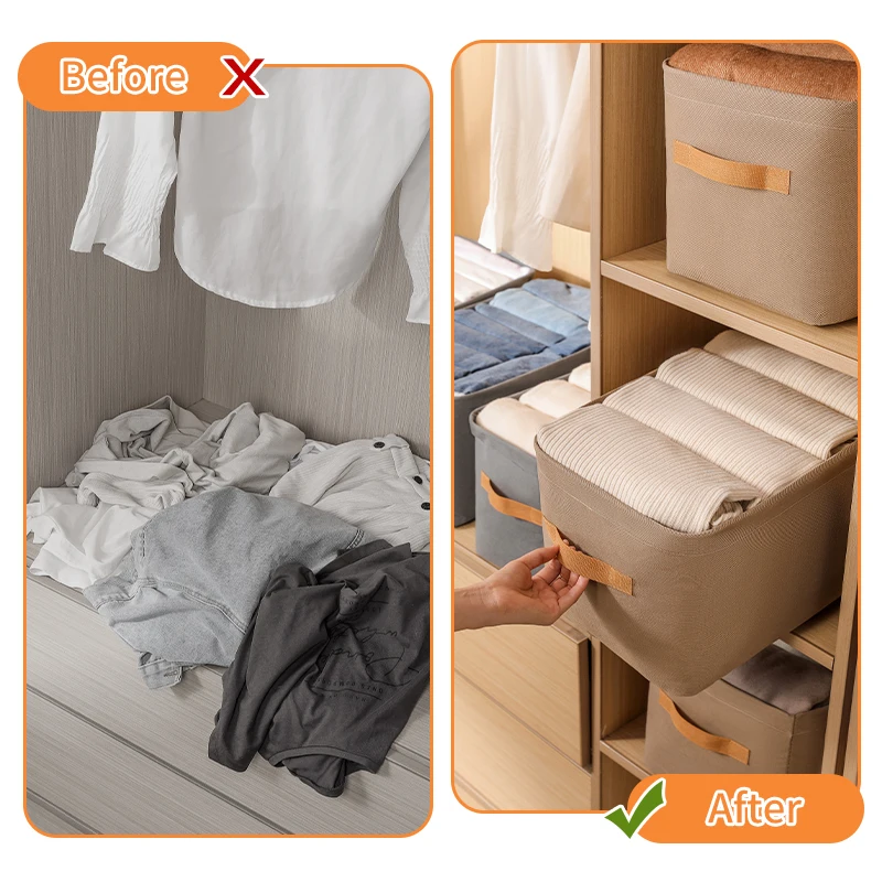 New Foldable Clothing Pants Storage Box Wardrobe Clothes Storage Organizer Large Capacity Closet Boxes Drawer Storage Organizers 3