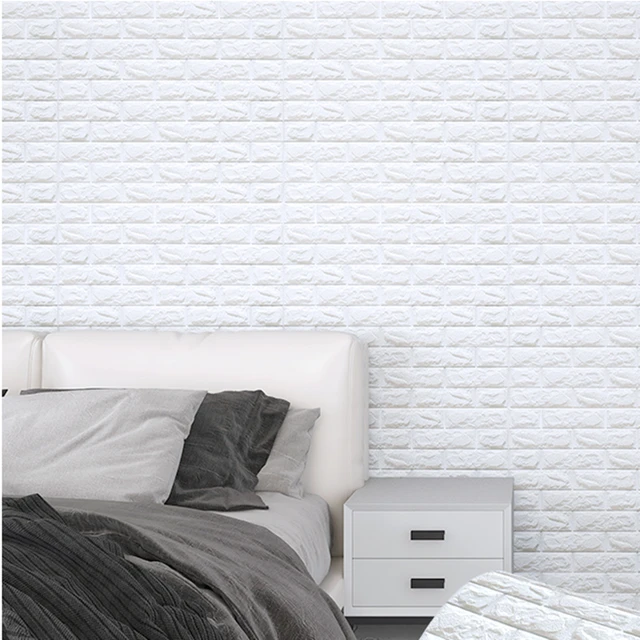Comprar Paneles adhesivos de espuma 3d para pared, papel tapiz adhesivo  impermeable de ladrillo, decoración para sala de estar, dormitorio, casa y  baño, 70x77cm, 12 Uds.