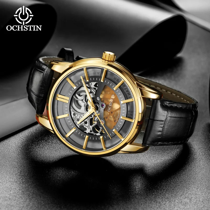 OCHSTIN New 2024 Master Series Personalized Trendy Hollow Mechanical Movement Waterproof Watch Men's Mechanical Watch