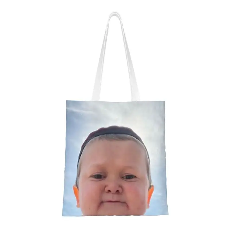 

Cute Print Hasbulla Hasbullah Smile Mini Shopping Tote Bags Reusable Canvas Shoulder Shopper Handbag