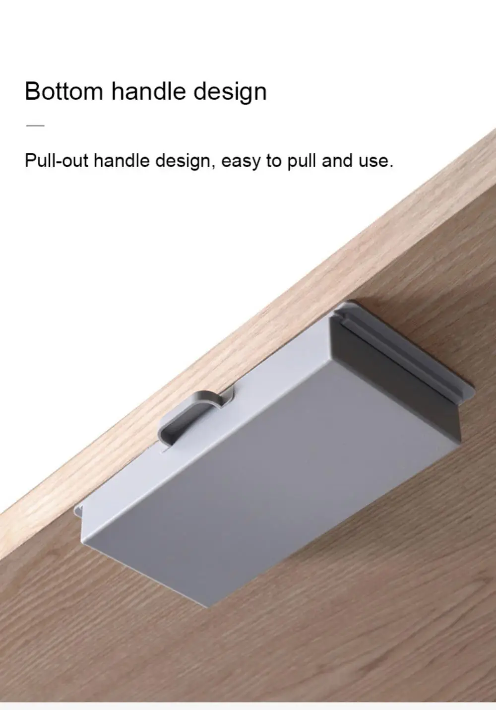 Description Picture 5 of itemPlastic Self-Adhesive Storage Box Makeup Stationery Storage Organizer Case For Under Desk Storage Drawer Organizer Boxes