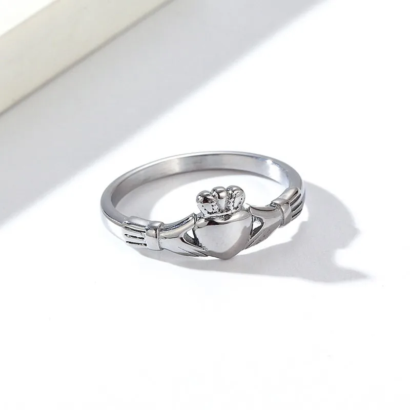 Stainless Steel Irish Claddagh Ring Heart Crown Wedding Promise Band for Women Men Size 5-9 stainless steel ring finger ring wedding rings wedding ring