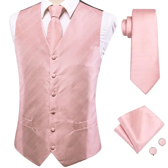 Hi-Tie 20 Color Silk Men's Vests and Tie Business Formal Dresses Slim Vest 4PC Hanky cufflinks for Suit Blue Paisley Waistcoat MS-0033