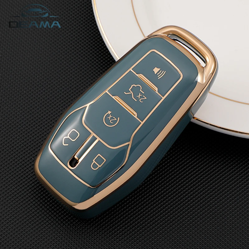 5 Pulsanti Tpu Smart Remote Key Case Per Ford Mustang Edge Explorer Fusion Mondeo Kuga Car Key Shell Protector Fob