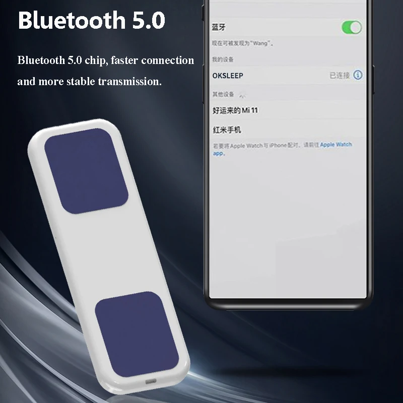 Under Pillow Bluetooth Speaker Mini Lightweight Bone Conduction Sleep Aid Soundbar Wireless MP3 Music Player Type-C charging