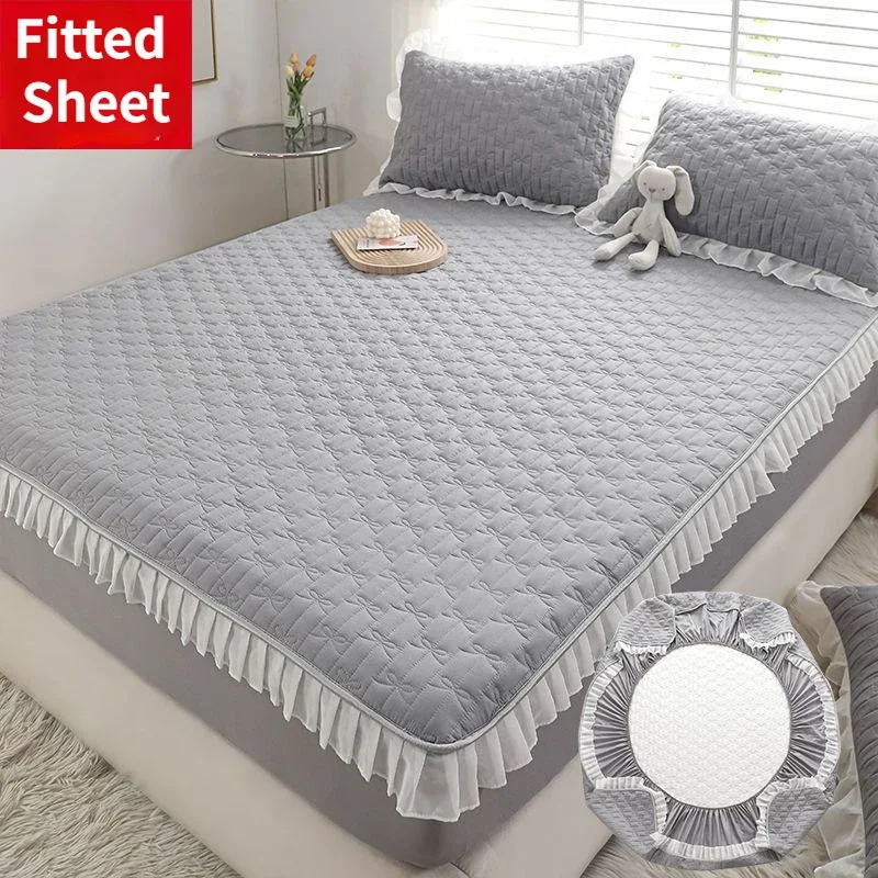 

Matted Cotton Bedsheet, Cotton Clip Integrated Bedspread Protective Cover, Anti Slip Bedsheet