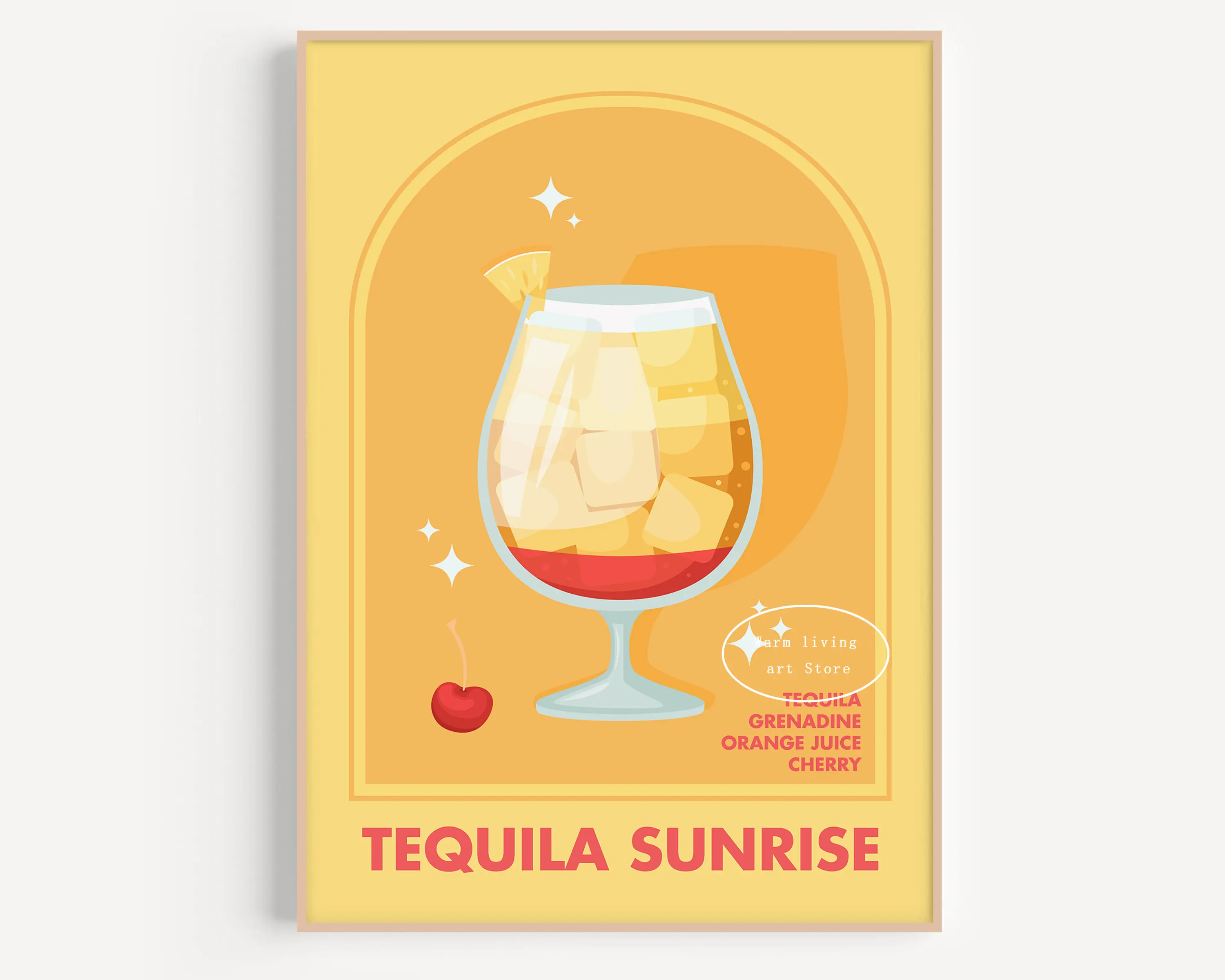 thumbnail image 1 of Cocktail Juice Aperol Spritz Posters and Print Drink Negroni Martini Gin & Tonic Espresso Canvas Painting Kitchen Home Decor, 1 of 5