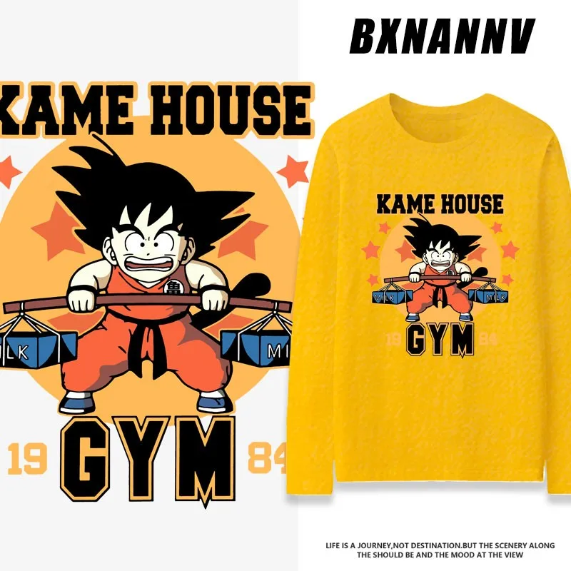 

Seven Dragon Balls Co Branded Long Sleeved T-shirt Male Animation Anime Surrounding Sun Wukong Fashion Clothes Teenagers