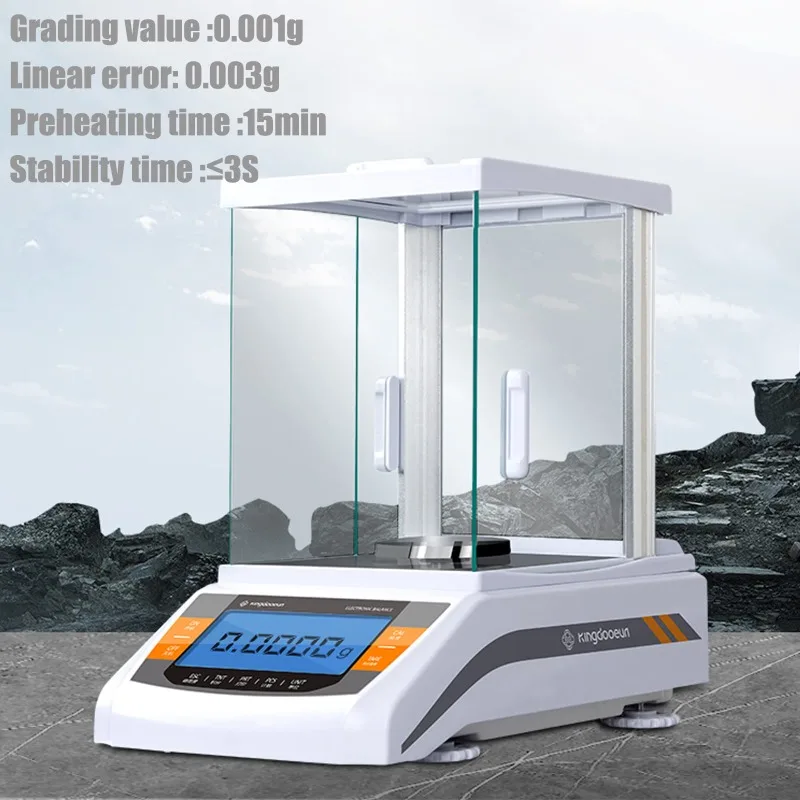 

Laboratory Analytical Balance Scale 0.1mg/0.0001g Digital Scale Electronic Balance 220g with Windshield and Calibration Weight