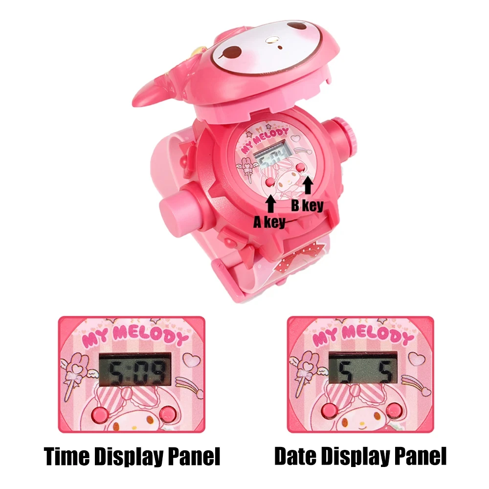 Sanrio Kawaii 3D Projection Digital Watch Cinnamoroll Kuromi