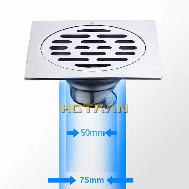 Shower Drain Shower Drain Thick SUS 304# Stainless Steel Floor Drain Bathroom Toilet Kitchen Balcony Dedicated To prevent odor