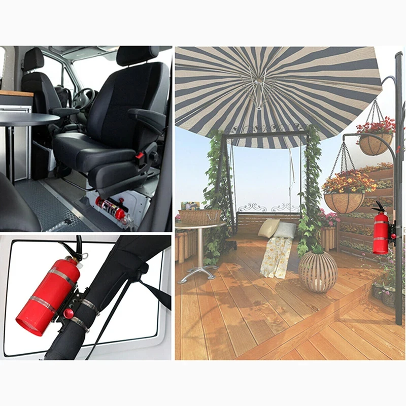 Fire Extinguisher Holder Mount Bracket car extinguisher holder fire extinguisher holder Black Adjustable Tailgate Roll Bar Fit for Jeep Wrangler YJ Aluminum Alloy Bracket