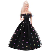 ForBarbies Dress Princess Skirt Doll Clothes for Barbies 11.8inch 30cm 1/3bjd Blythes Clothes Accessories Sequin Dress Girl's 2