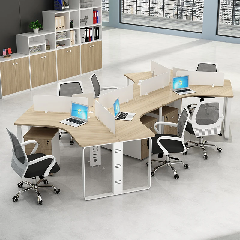 Simple combination of office tables and chairs, modern office furniture, creative staff, office computer desk for 3/6 people. crutches chairs crutches elderly people s walking sticks four legged multifunctional stools non slip elderly people can sit