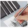 Deli Metal Mechanical Pencil 0.7mm 2B Lead Pencil Refill for Kids Writing Sketching Art Drawing Stationery Automatic Pencil Set 3