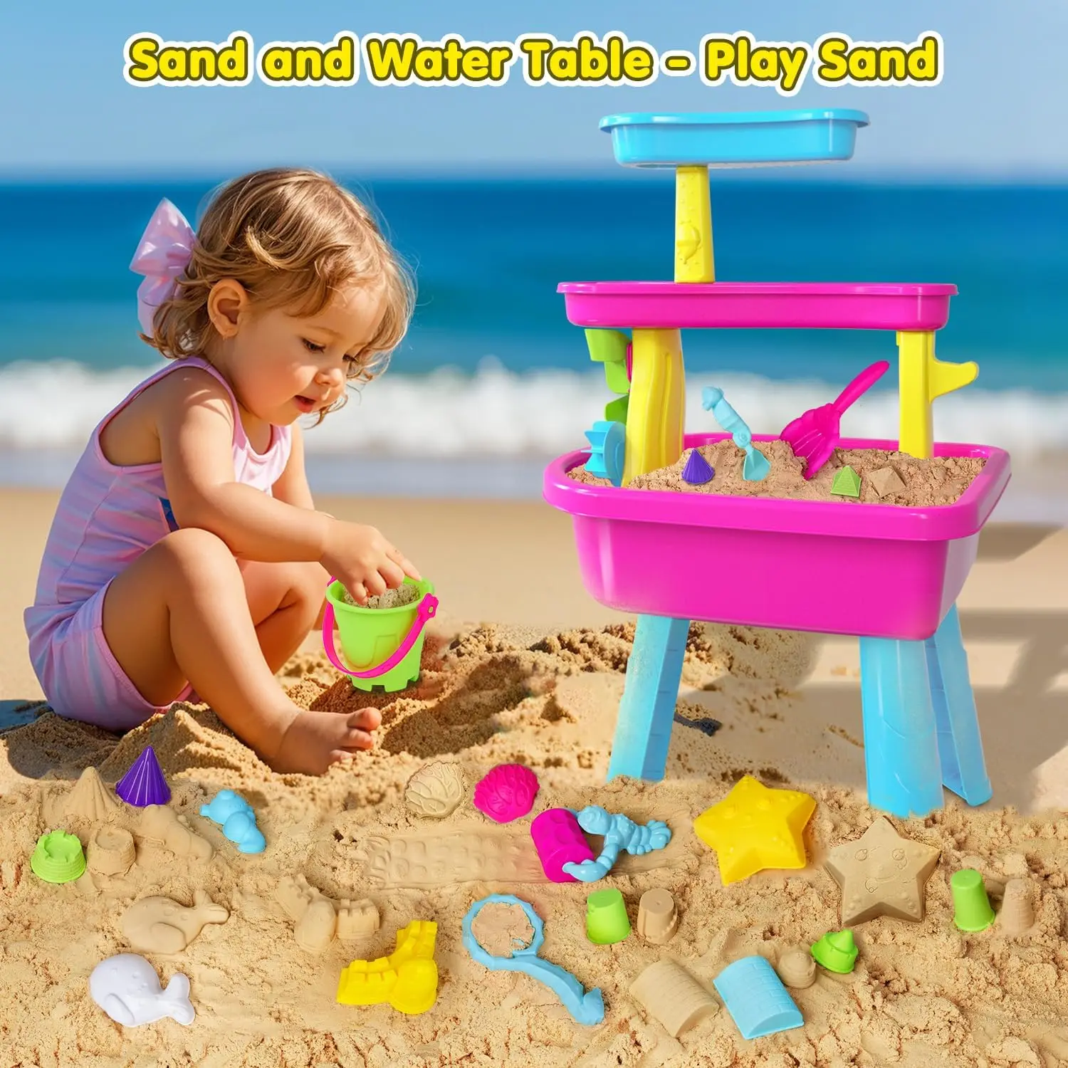 Toddler Table Sand And Water Table For Kids TEMI Water Table For