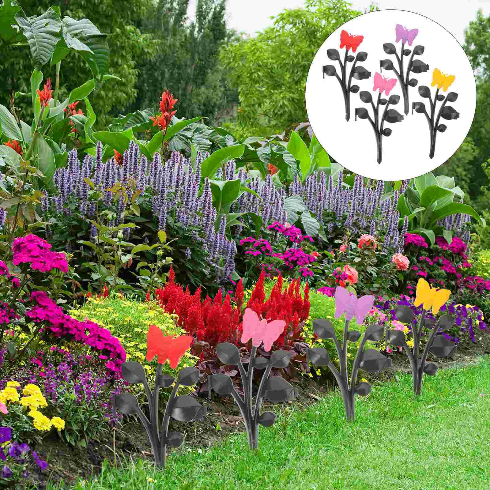 

4 Pcs Garden Decorative Fence Flower Fences for Dogs outside Flowerpot