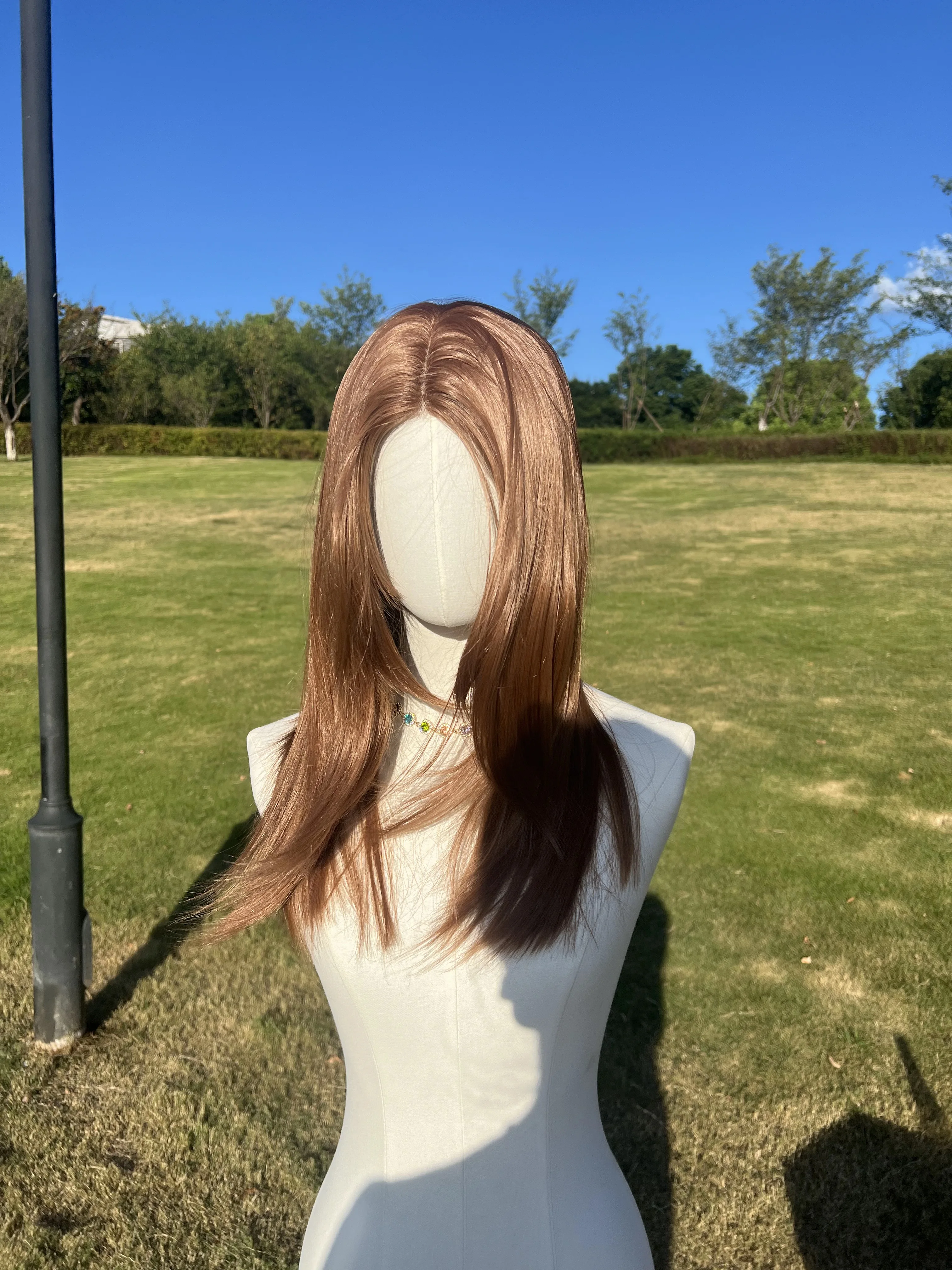 22 inch Lace 6 * 1.5 Straight Hair Wig With Heat Dissipation Lace For Women's Daily Party Layering Short Wig