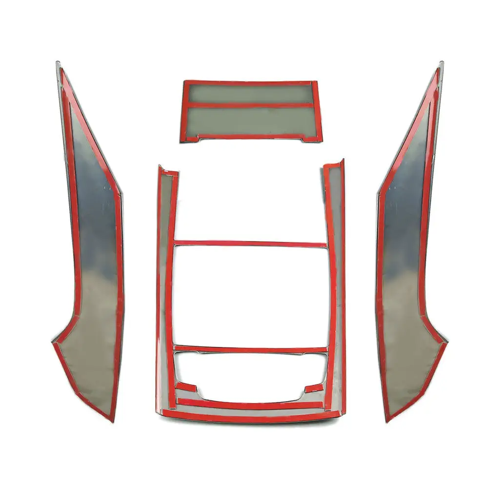 Car Styling Center Console Gear Shift Frame Trim Strip Accessories For Audi A6 C7 2012-2018 Carbon Fiber Texture / Black Brushed 5