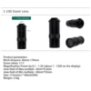 Adjustable Magnification 130X 150X 180X 42/50mm Microscope Lens Zoom C Mount Lens For HDMI VGA USB Digital Microscope Camera 5