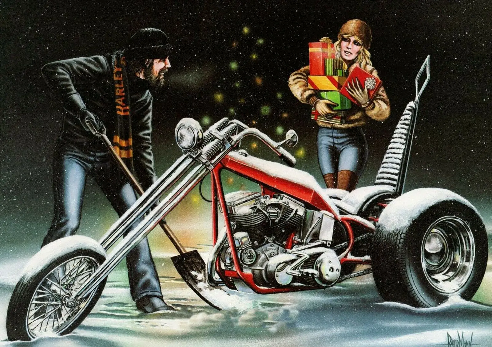 

David Mann "White Christmas" Art Film Print Silk Poster Home Wall Decor