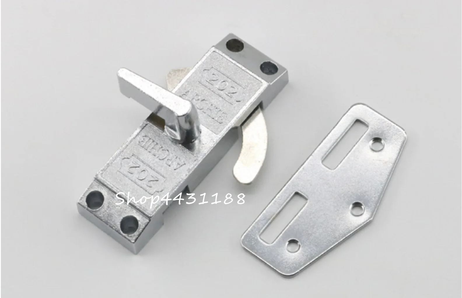 1set Zinc Alloy Sliding Door Lock Locking Push-pull Locks Single Side Wooden Sliding Door Hook Latch Safety Lock Hardware Tool
