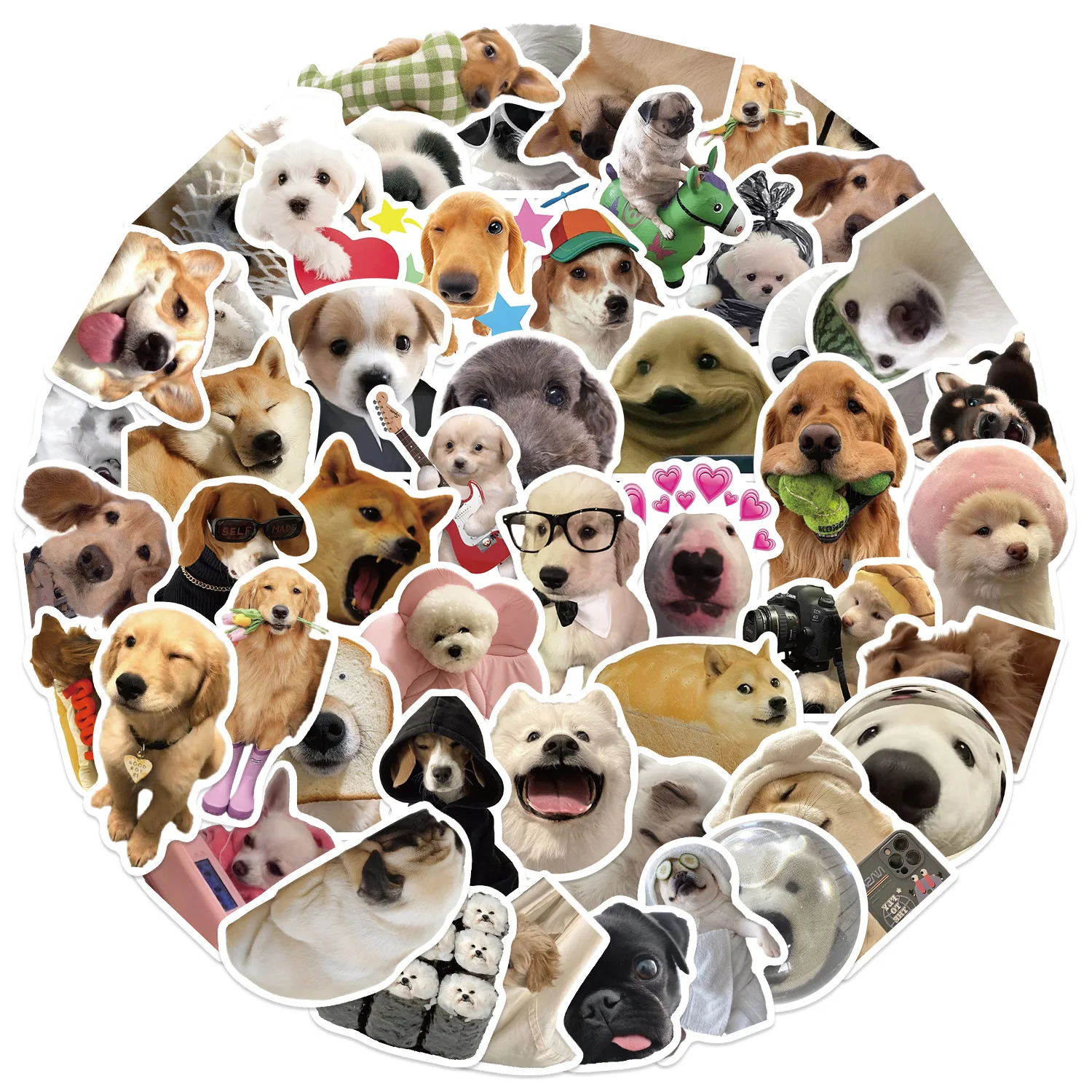 10/50PCS Cute Funny Dog MEME Graffiti Stickers Vinyl Waterproof Decorative Packaging De... - SKU VWPD2136 - UGI Packaging