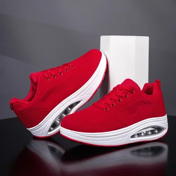 Summer Trend Shoes for Woman Thick Soled High-quality Outdoor Walking Vulcanized Shoes, Mesh Breathable Casual Platform Shoes 1