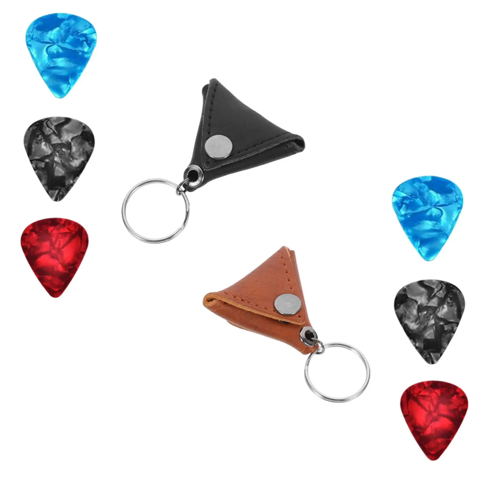 Guitar Picks Holder with 3Pcs Guitar Picks for Players Electric Women