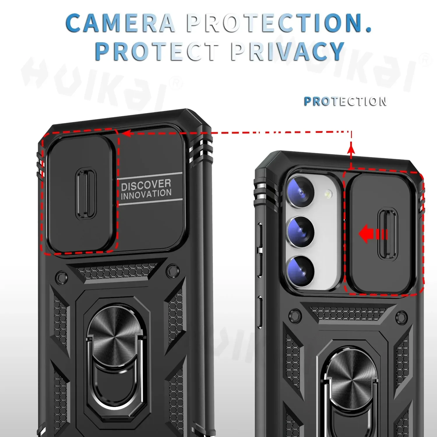 Case For Samsung Galaxy S25 Plus S25 Ultra S24 Ultra S24 FE S22 A55 A16 A52S A15 Camera Slide Lens Protective Cover camera lens case
