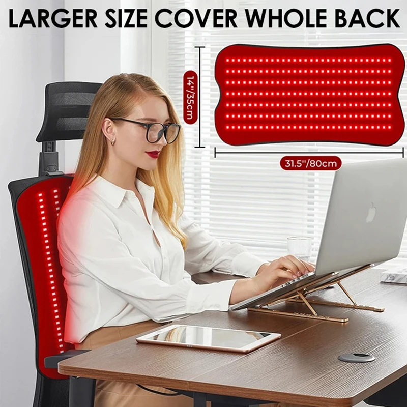 210 LEDs Red Infrared Light Therapy Pad Beauty Devices For Face,Body Back Knee Hands Feet Relief Portable 660nm 850nm Heat Pad