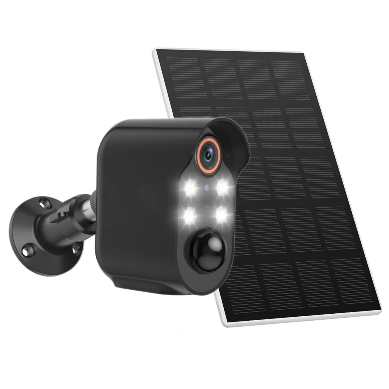 Bull Solar Powered Security Camera Hd Two Way Audio Wireless Outdoor Home Surveillance Waterproof Night Vision Motion Detection 4