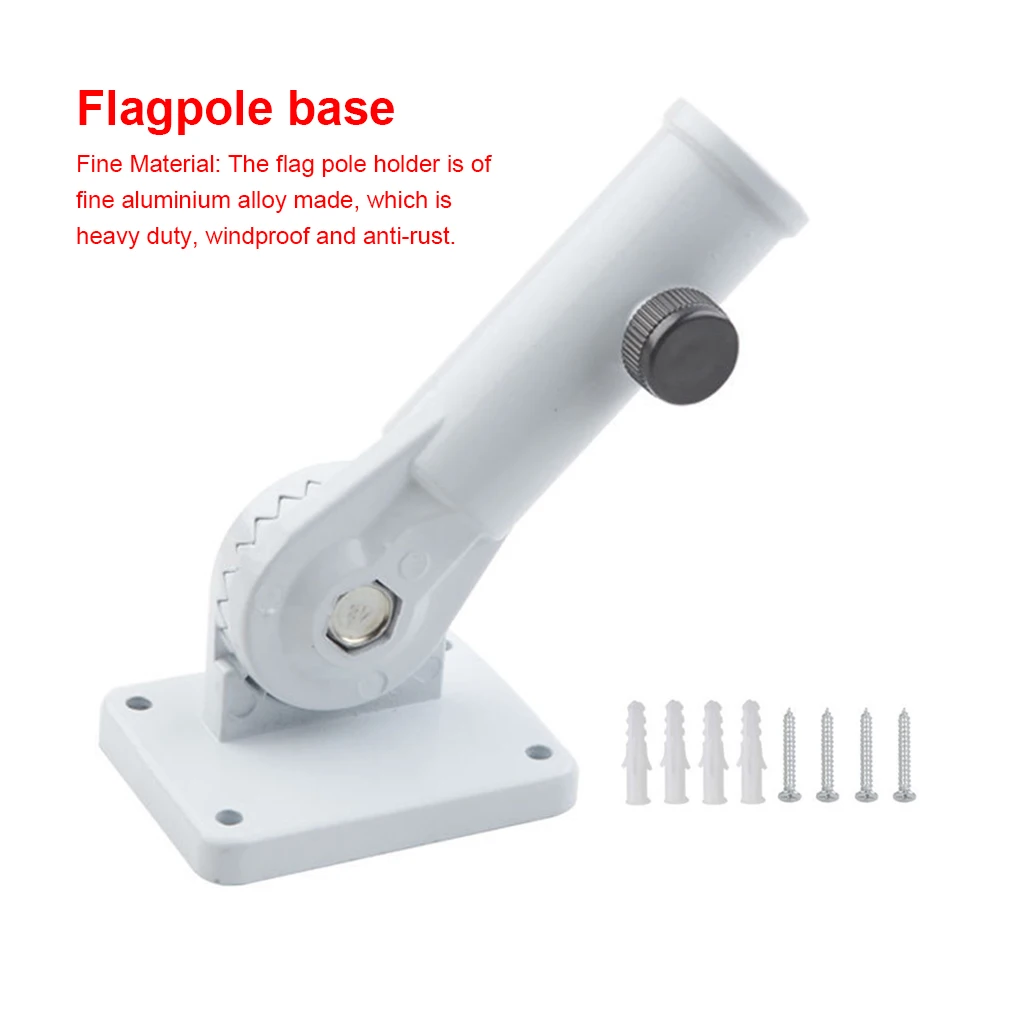 Aluminium Alloy Wall-mounted Flag Pole Holder Heavy Duty Rod Base